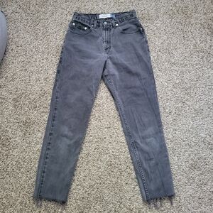 VTG Vintage Gap Jeans Black Gray Classic Fit 90s Straight 100% Cotton Size 6
